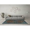 thumbnail image 3 of Ahgly Company Indoor Square Persian Light Blue Traditional Area Rugs, 3' Square, 3 of 4