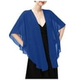 thumbnail image 2 of HJYCHN Shawl Wraps for Women Solid Color Open Front Cape Shawl Flowy Oversized Sleeves Cover up for Wedding Party Evening Sun Cover Scarf for Women Sky Blue A, 2 of 5