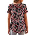 thumbnail image 3 of a.Jesdani Women's Plus Size Tunic Tops Short Sleeve V Neck Casual Blouses M-4X, 3 of 7