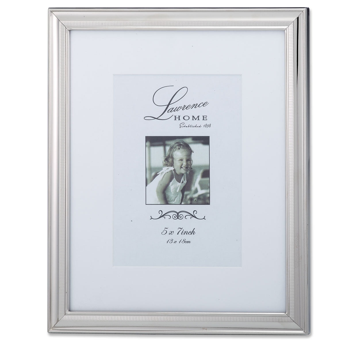 710380 Tailored Metal Silver 8x10 Matted for 5x7 Picture Frame