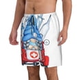 thumbnail image 2 of Balery Medicine Gnome Truck Red Traje de Baño Estilo Hawaiano para Hombre, Shorts de Secado Rápido con Bolsillos-Small, 2 of 6
