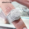 thumbnail image 5 of Mens Zircon Stone Copper Ring Geometric Design Fashion Jewelry Accessory For Everyday Streetwear Modernist Line, 5 of 8