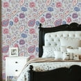 thumbnail image 2 of Paisley Peel and Stick Wallpaper 23.6in x 9.8ft Vintage Floral Paisley Soft Blues Pinks Contact Paper Vinyl Waterproof Self Adhesive Wall Paper for Bedroom Shelf Cabinet Renter Friendly, 2 of 8