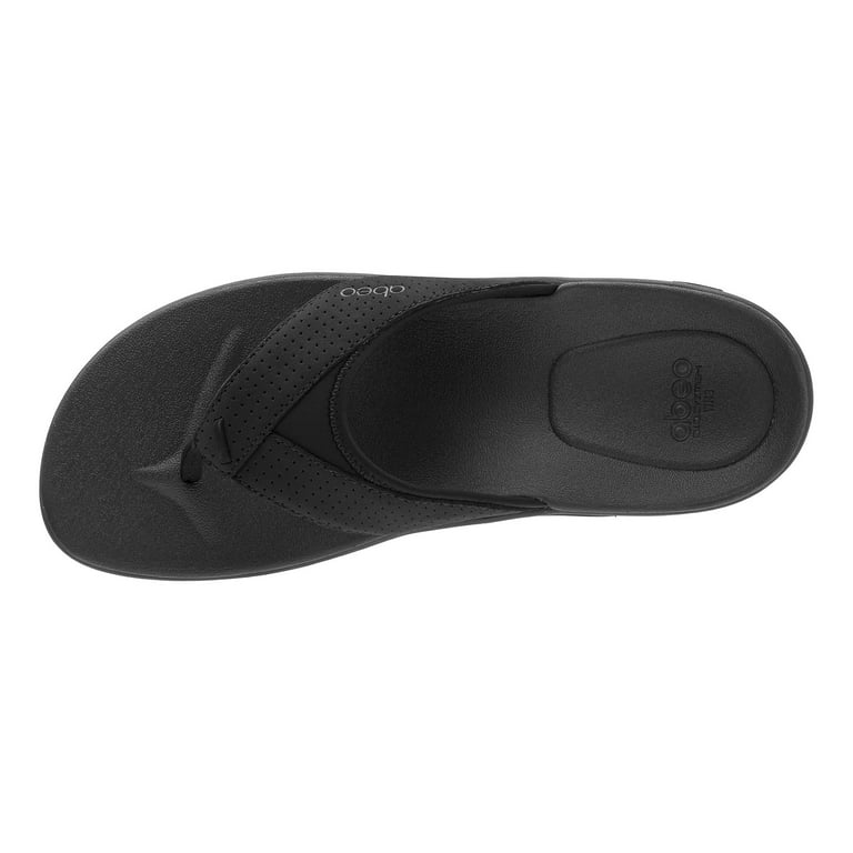 ABEO Kadie Neutral Flip Flop Sandals in Black