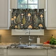 thumbnail image 5 of Mushroom Plants Leaves Cartoon Kitchen Curtains 36 inch Short Tier Curtains for Small Windows Half Window Treatments for Bedroom Living Room 2 Panels, 5 of 6