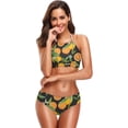 thumbnail image 4 of Dreamtimes Orange Fruits Flowers Leaves Swimsuits Padded Bikini Sets Sexy Swimwear for Women, Medium, 4 of 7