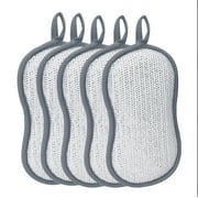 Tyidzon Two-sided BambooFiber Silverwire Sponge Cloth For Dishwashing And Kitchen Cleaning 5PC