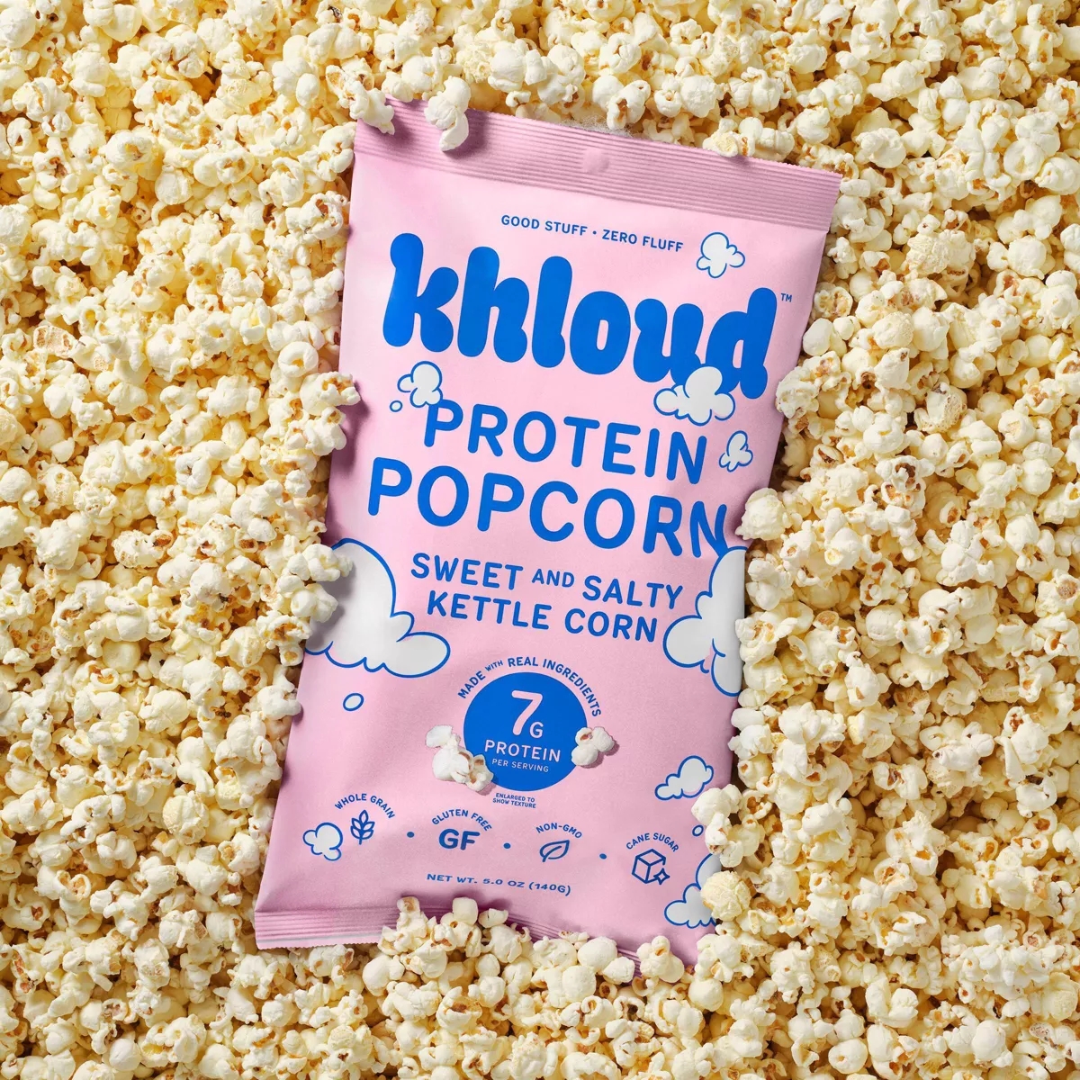 Khloud Sweet and Salty Kettle Corn Protein Popcorn; Gluten Free; Non-GMO- 5 oz