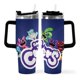 thumbnail image 2 of Critters Sonrientes Vaso aislado de acero inoxidable con asa, diseño temático, regalo para familia, amigos y fans; incluye pajita y encaja en el portavasos estándar, 40 oz, 2 of 6