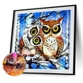 thumbnail image 2 of Cuadros Decorativos Kit de pintura de diamante 5D mosaico de taladro redondo de búho DIY (HJ547) Likrtyny embutido en tela, 2 of 6