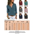 thumbnail image 2 of Frontwalk Button Down Shirts for Womens Casual Office Work Plain Tops Plus Size Roll Up Long Sleeve Blouse with Pockets, 2 of 3