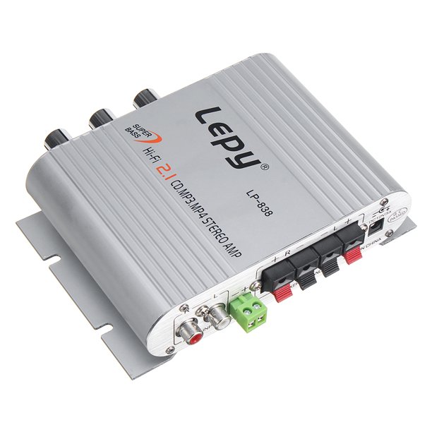 Lepy Lp 8 w Mini Hifi 2 1 Audio Amplifier Subwoofer Bass Mobile Car 12v Walmart Com Walmart Com