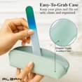 thumbnail image 2 of Alban Czech Glass Nail File Set with Manicure Stick & Vegan Leather Cosmetic Case (Green-Blue Nail Files, Light Blue Manicure Stick & Cosmetic Case), 2 of 7