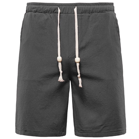 Munlar Mens Shorts,Fashion Plus-Size Man Solid Elastic Waist Loose Pockets Bandage Short Pants