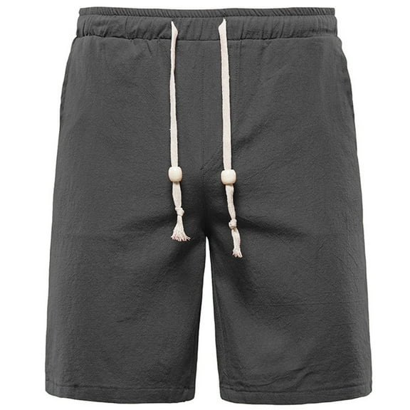 Tejiojio Mens Cargo Shorts Clearance Multi-Use Activewear Fashion Plus-Size Man Solid Elastic Waist Loose Pockets Bandage Short Pants