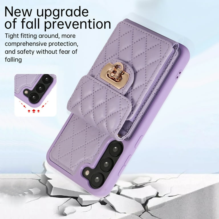 Nalacover Crossbody Wallet Case for Samsung S21, [6 Card Slots