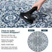 Softlife Oriental Traditional Area Rug for Living Room Durable Washable Persian Carpet Non Slip Boho Rugs for Bedroom,4'x4', Blue