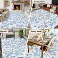 thumbnail image 5 of Large Area Rugs for Living Room Bedroom, Blue Spring Floral 6'x9' Rug Washable Carpet Runner Indoor Outdoor, Flowers Leaves Pastoral Botanical Non Slip Floor Mats Rug for Kitchen, Playroom, 5 of 8