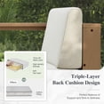 thumbnail image 4 of Alpha Joy 4 Pieces HDPE Patio Furniture Set with Wide Wicker Iron Seat & Thick Cushions, Brown & Beige, 4 of 9