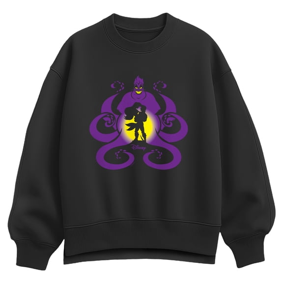 Disney - Ursula Ariel Silhouette Oversized Fleece Crew Sweatshirt