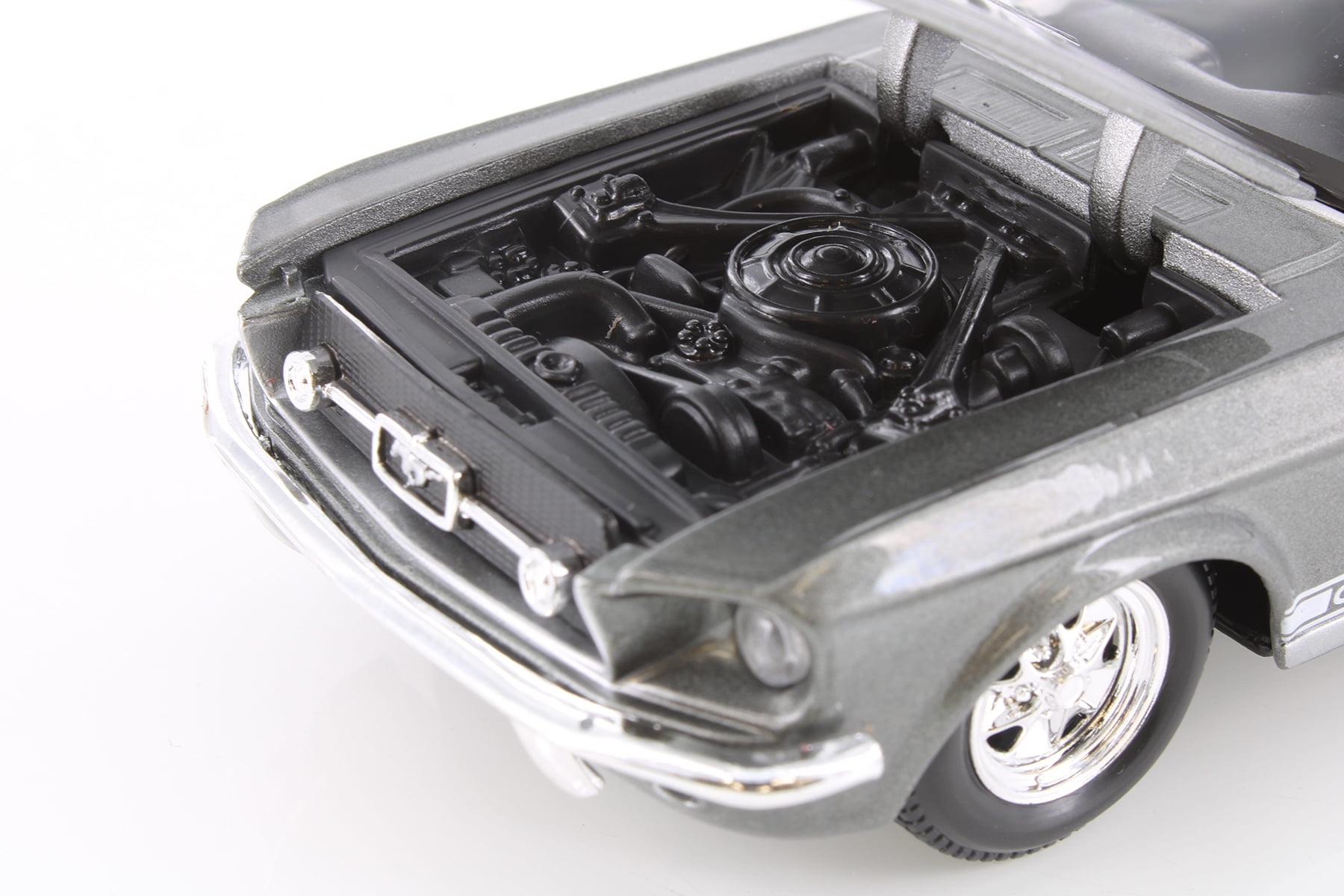 1967 Ford Mustang GT-500 Hard Top, Gray - Showcasts 37260 - 1/24 Scale Diecast Model Toy Car