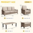 thumbnail image 3 of ELPOSUN 7-Seat Outdoor Patio Furniture Set - Modular Wicker Sectional Sofa with Swivel Chairs & Thickened Cushions for Garden, Porch, Yard, and Poolside, 3 of 8