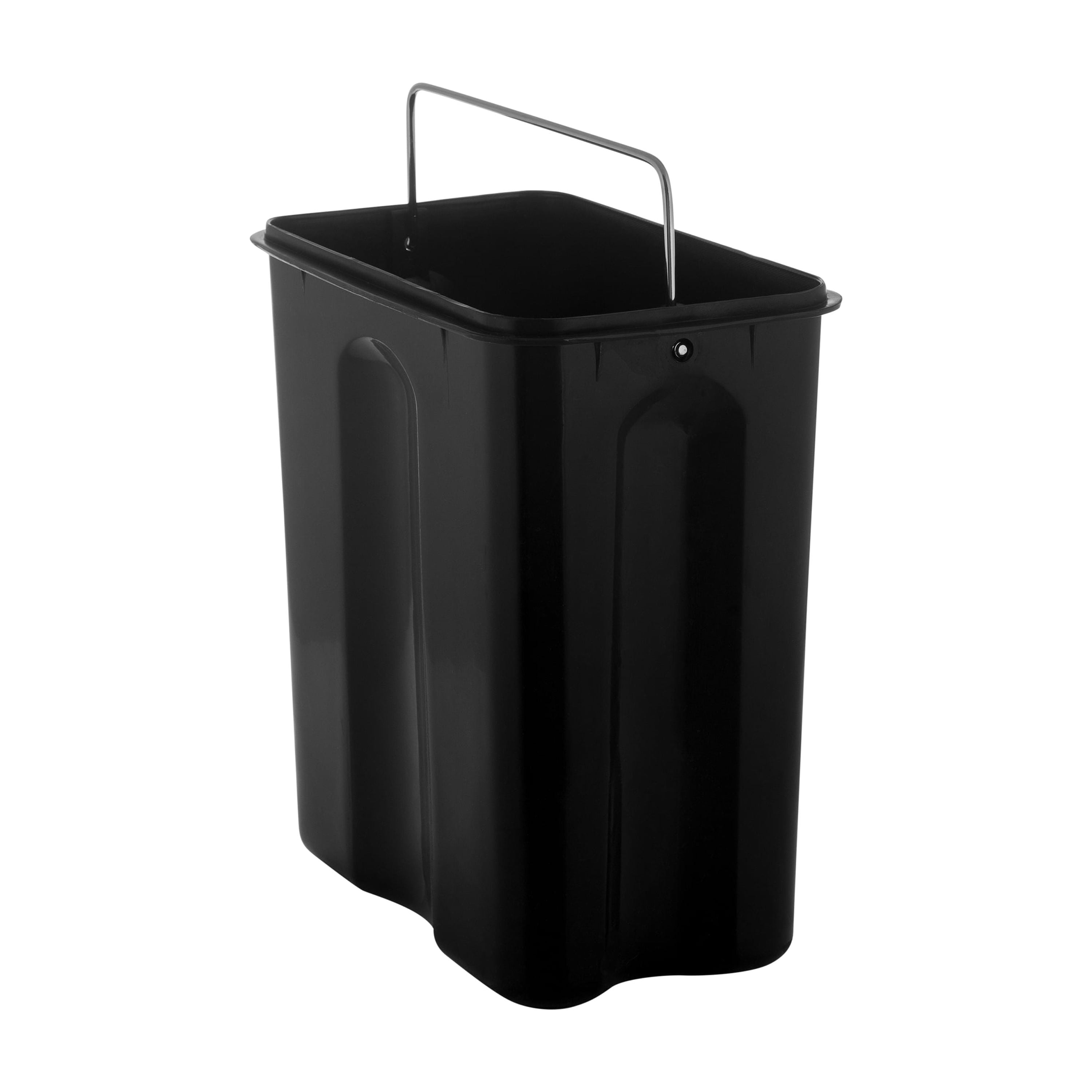 Bath Bliss Slim 1.3 gal Iron Step Pedal Bathroom Wastebasket with Soft Close Lid, White