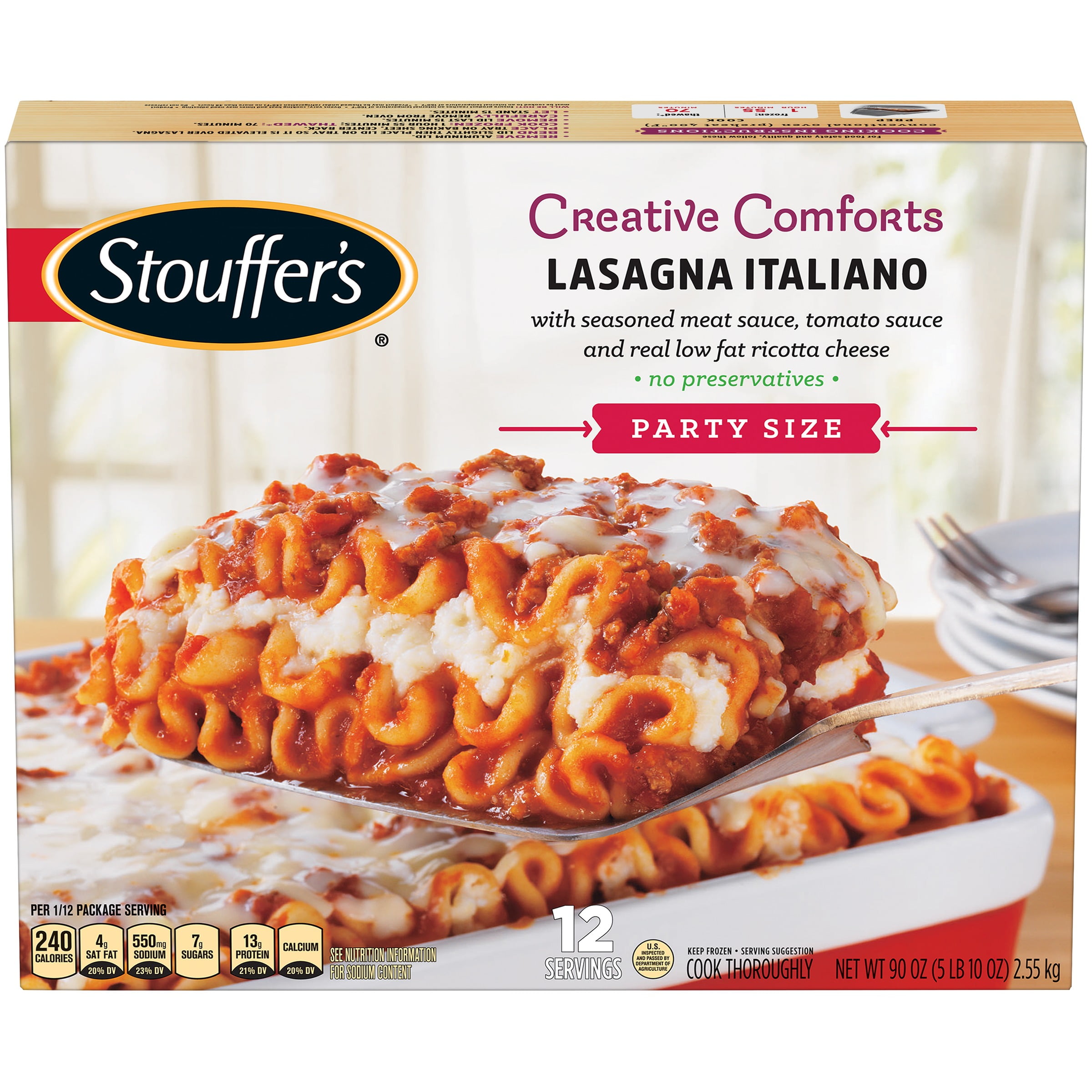 STOUFFER'S CLASSICS Party Size Lasagna Italiano 90 oz. Box
