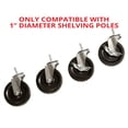 thumbnail image 4 of Seville Classics SHE24003 Steel Wire Shelving System Casters, 4" Diameter, Set of 4, 4 of 5