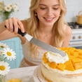 thumbnail image 4 of 6 Inch Angled Cake Spatula, Stainless Steel Icing Spreader for Frosting and-Smoothing, Baking Palette/Knife for Cake/Decorating, Unmolding and Dessert Finishing at Home C, 4 of 5