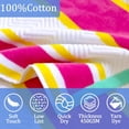 thumbnail image 3 of Hooded Beach Towels for Boys| Girls | Teens (8-16Years), 100% Thick Poncho Towel Robe for Kids, Perfect for Pool, Beach, Bath and Gifts, Grey Cabana Stripe Design, 3 of 4