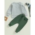 thumbnail image 4 of Bslissey Toddler Baby Boys Girls Pants Set 6M 12M 18M 24M 3T Long Sleeve Crew Neck Pullover Sweatshirt Casual Jogger Pants 2Pcs Tracksuit Infant Daily Clothes, 4 of 9