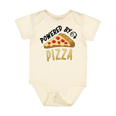 

Inktastic Powered by Pizza Gift Baby Boy or Baby Girl Bodysuit