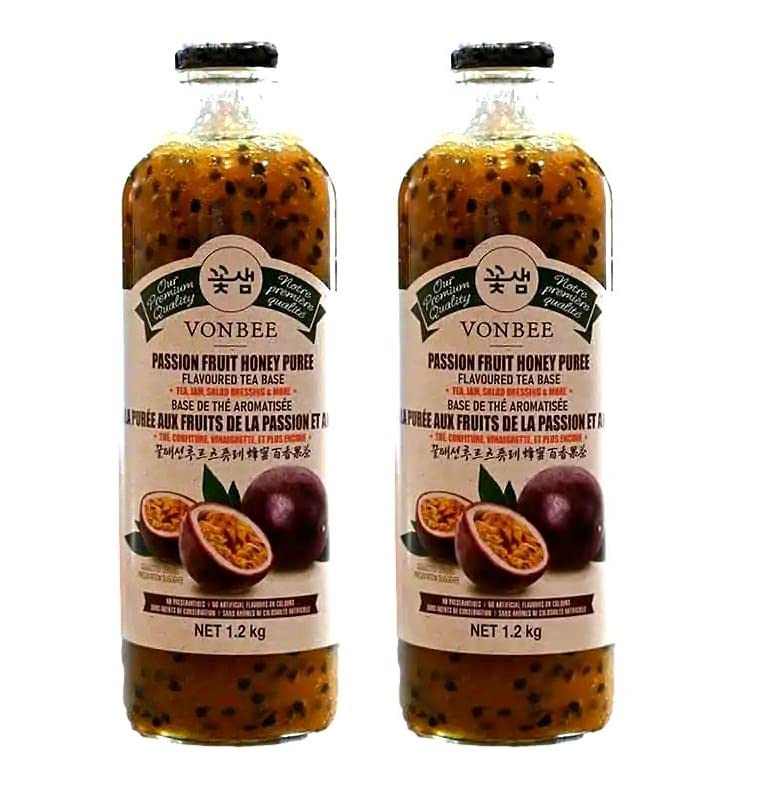 [Pack of 2] Vonbee Passion Fruit Honey Puree. 42.32oz/ 2.6lb each