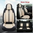 thumbnail image 3 of Tuqiang Car Seat Covers Leather Set for Mercedes-Benz for CLK220 1999-2009 Compatible Airbag Waterproof Front Rear Cushion Protector Beige, 3 of 7