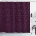 thumbnail image 1 of Hearts Shower Curtain, Rhythmic Romantic Motifs on Dark Background Illustration, Fabric Bathroom Set with Hooks, 69W X 70L Inches, Purple Magenta Charcoal Grey and Pink, by Ambesonne, 1 of 2