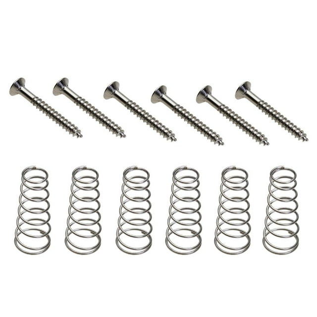 6 Juegos de Resortes Y Tornillos de Pastilla para Accesorios de Piezas de Guitarra perfke Tornillos de recogida
