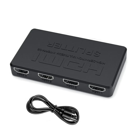 4K HDMI Splitter Switch 1 in 4 Out Video Distributor Splitter 1080P Dual Display for TV PC Projector