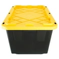 thumbnail image 2 of GreenMade Professional 12 Gallon Storage Tote With Handles, Black (4 Pack), 2 of 5