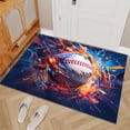thumbnail image 2 of Sports Baseball Area Rugs, Game Theme Carpet, Washable Non Slip Low Pile Soft Rug for Bedroom Living Room Decor Mat 4ftx6ft, 2 of 8