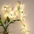thumbnail image 4 of Xihbxyly Guirnalda de Luces Led de Ratán, Diseño de Alambre de Cobre a Pilas, Lámpara de Carillón de Viento con Brillo Cálido, Fácil de Instalar, Decoración Del Hogar, Versátil para Bodas, Fiestas, N, 4 of 4