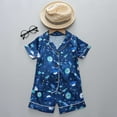 thumbnail image 2 of 2025 Girls Sleepwear & Robes Kids Girls Cotton Night Suit Spring Summer Cartoon Print Girl Robe Short Sleeve Sleepwear Outfits Boy Robe Pajamas, 2 of 4