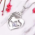 thumbnail image 4 of Collar de Plata 925 Liwang Dije de Corazón para Mamá Morado, 4 of 5