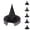 Black, variant on Kids Halloween Black Oxford Cloth Witch Hat - Pointed Wizard Caps For Party & Carnival, Festival Role Play Style For Dressing Up Activity Performance Outfits & Holiday Gifts