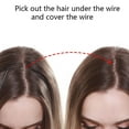 thumbnail image 4 of Synthetic V-shaped Long Curly Water Wave Clips In Hair Extensions Hair Piece, 4 of 8