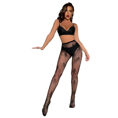 Yuhangmm Women s Sexy Underwear Socks Fishing Net Tight Lace Stockings Adult Lingerie Womens Latex