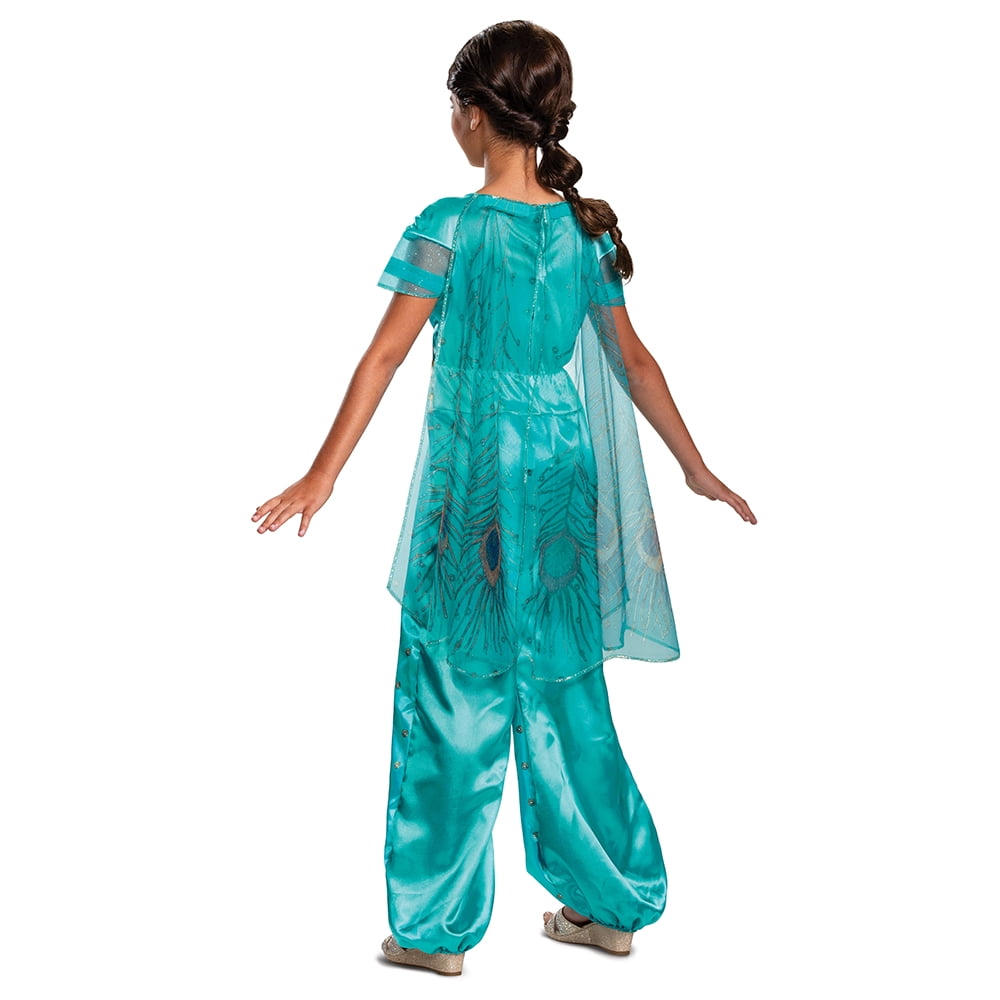 Disney Princess Jasmine Classic Costume for Girls with Detachable Organza Cape, Ages 4-6, Girls 4T