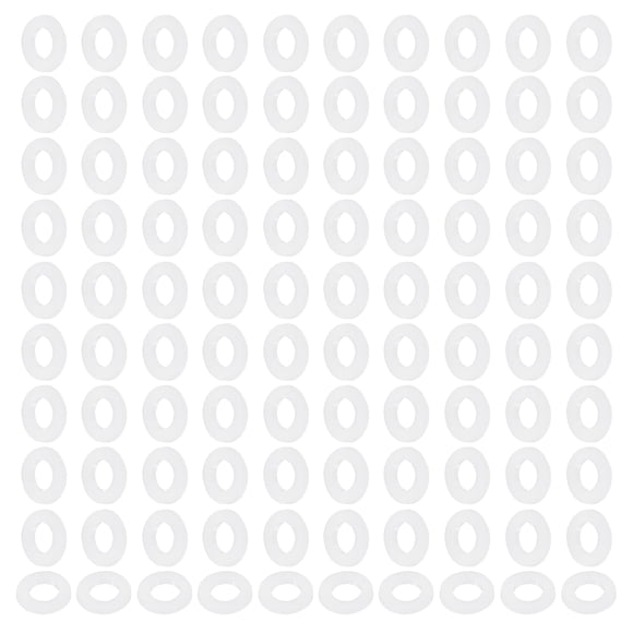 Uxcell Nylon Flat Washers Plastic Sealing Flat Round Washer Spacer Gaskets for Plumbing Faucet Hose White M4x8x1mm 120Pcs