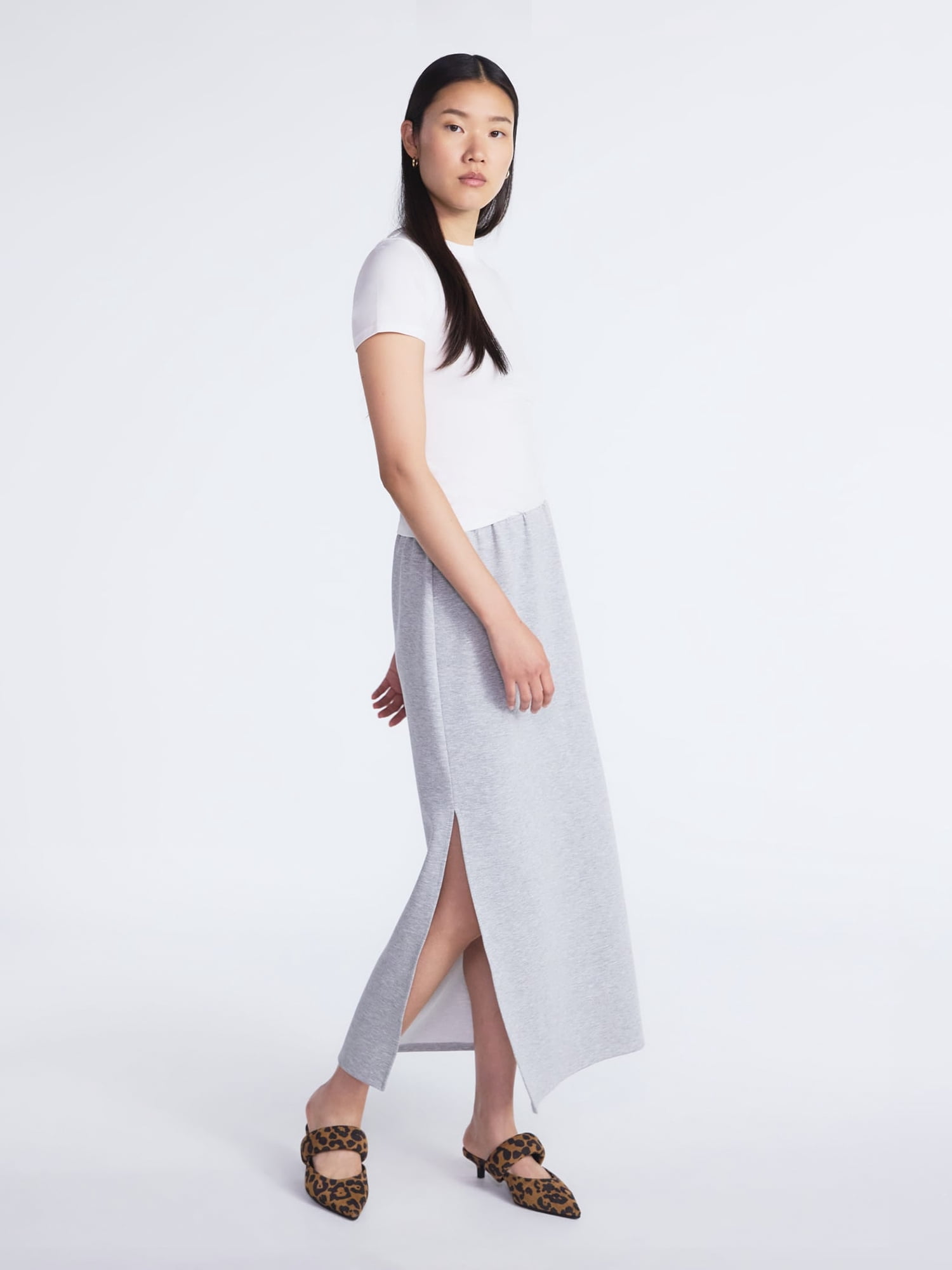 Scoop Women's and Women's Plus New Scubaknit Column Maxi Skirt, Sizes XS-4X