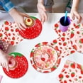 thumbnail image 7 of Strawberry Birthday Decorations, 75 Pcs Disposable Fruit Paper Plates and Napkins Tableware Set for Summer Sweet One 1st Baby Shower Berry First Strawberry Themed Party Supplies, Serves 25, 7 of 7
